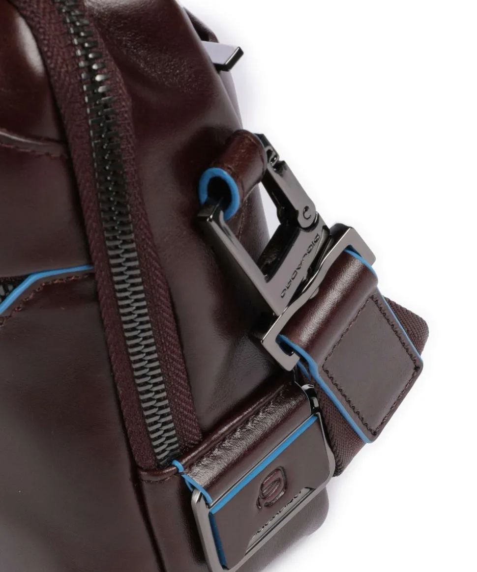 Blue Square Umhängetasche fein genarbtes Rindsleder dunkelbraun