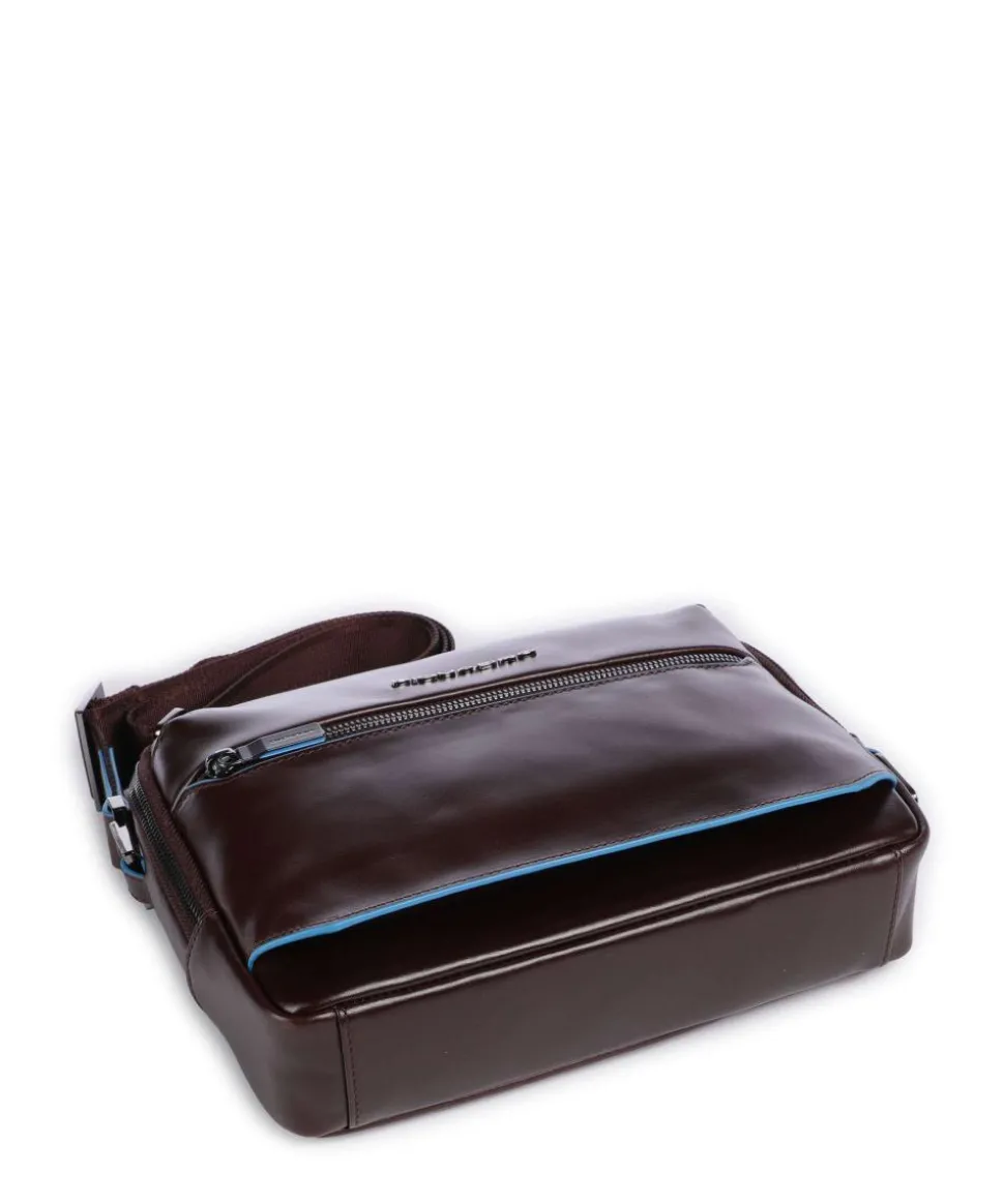 Blue Square Umhängetasche fein genarbtes Rindsleder dunkelbraun
