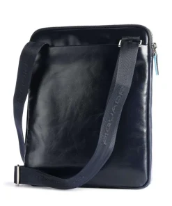 Blue Square Umhängetasche Leder blau