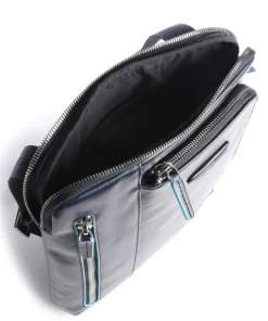 Blue Square Umhängetasche Leder blau