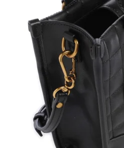 BMASSI Handtasche Lederimitat schwarz