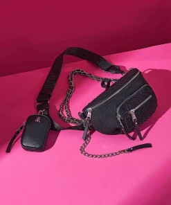 BMAXIMA Umhängetasche Polyurethane, Polyester schwarz