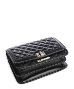 BMONA-Q Schultertasche genarbtes Leder schwarz