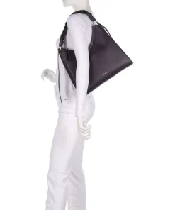 Boheme Grana Double Beuteltasche genarbtes Leder pflaume