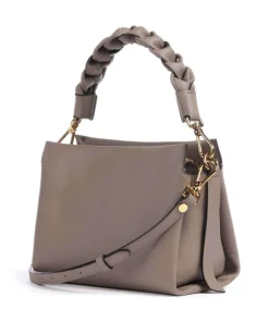 Boheme Grana Double Handtasche genarbtes Leder taupe