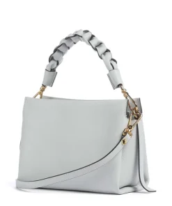 Boheme Grana Double Handtasche genarbtes Leder hellblau