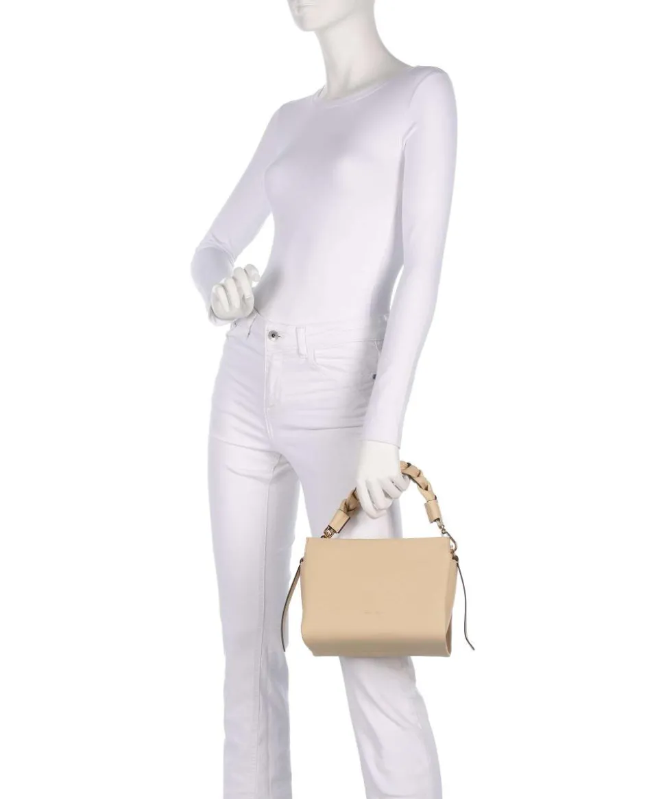 Boheme Grana Double Handtasche genarbtes Leder natur