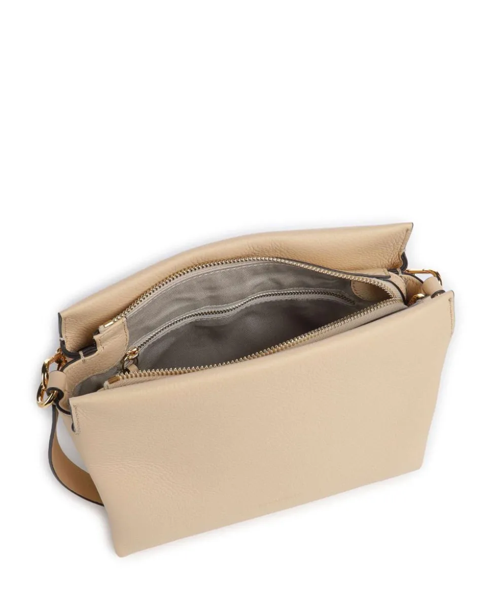 Boheme Grana Double Handtasche genarbtes Leder natur