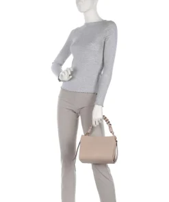 Boheme Grana Double Handtasche genarbtes Leder nude