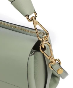 Boheme Grana Double Schultertasche genarbtes Rindsleder graugrün