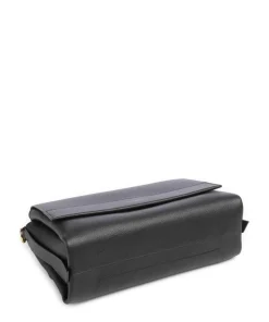 Boheme Grana Double Schultertasche genarbtes Rindsleder schwarz