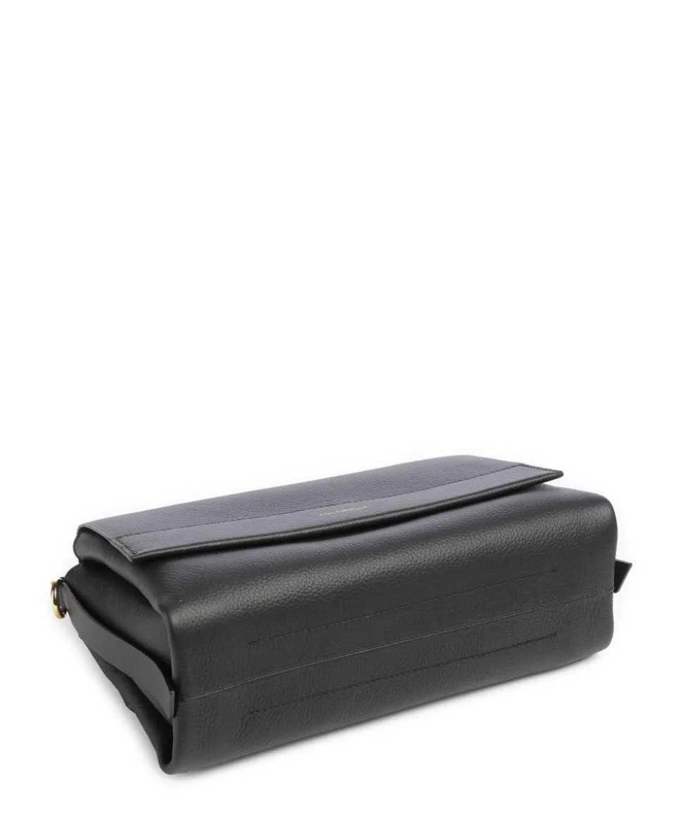 Boheme Grana Double Schultertasche genarbtes Rindsleder schwarz