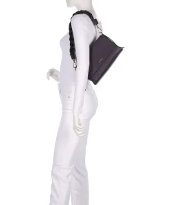 Boheme Grana Double Schultertasche genarbtes Rindsleder pflaume