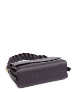 Boheme Grana Double Schultertasche genarbtes Rindsleder pflaume