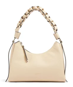 Boheme Grana Double Schultertasche genarbtes Leder natur