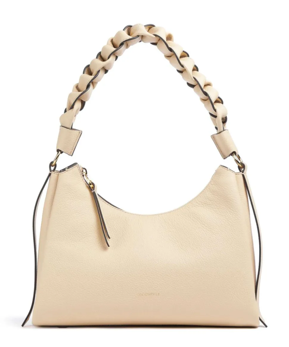 Boheme Grana Double Schultertasche genarbtes Leder natur