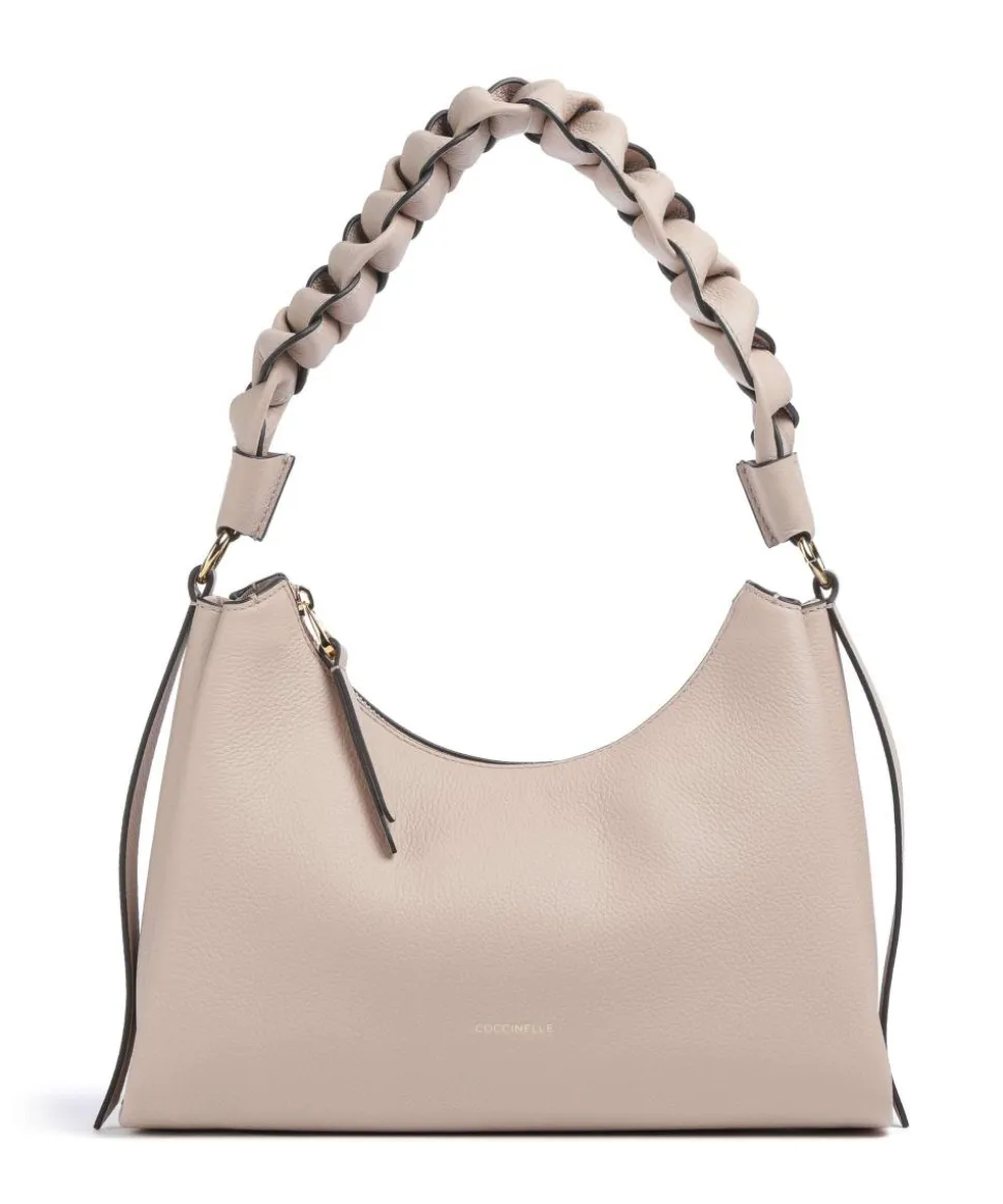 Boheme Grana Double Schultertasche genarbtes Leder altrosa