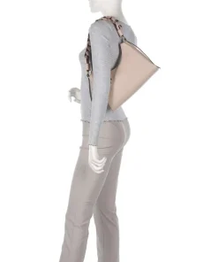 Boheme Grana Double Schultertasche genarbtes Leder altrosa