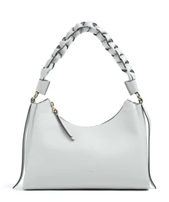 Boheme Grana Double Schultertasche genarbtes Leder hellblau