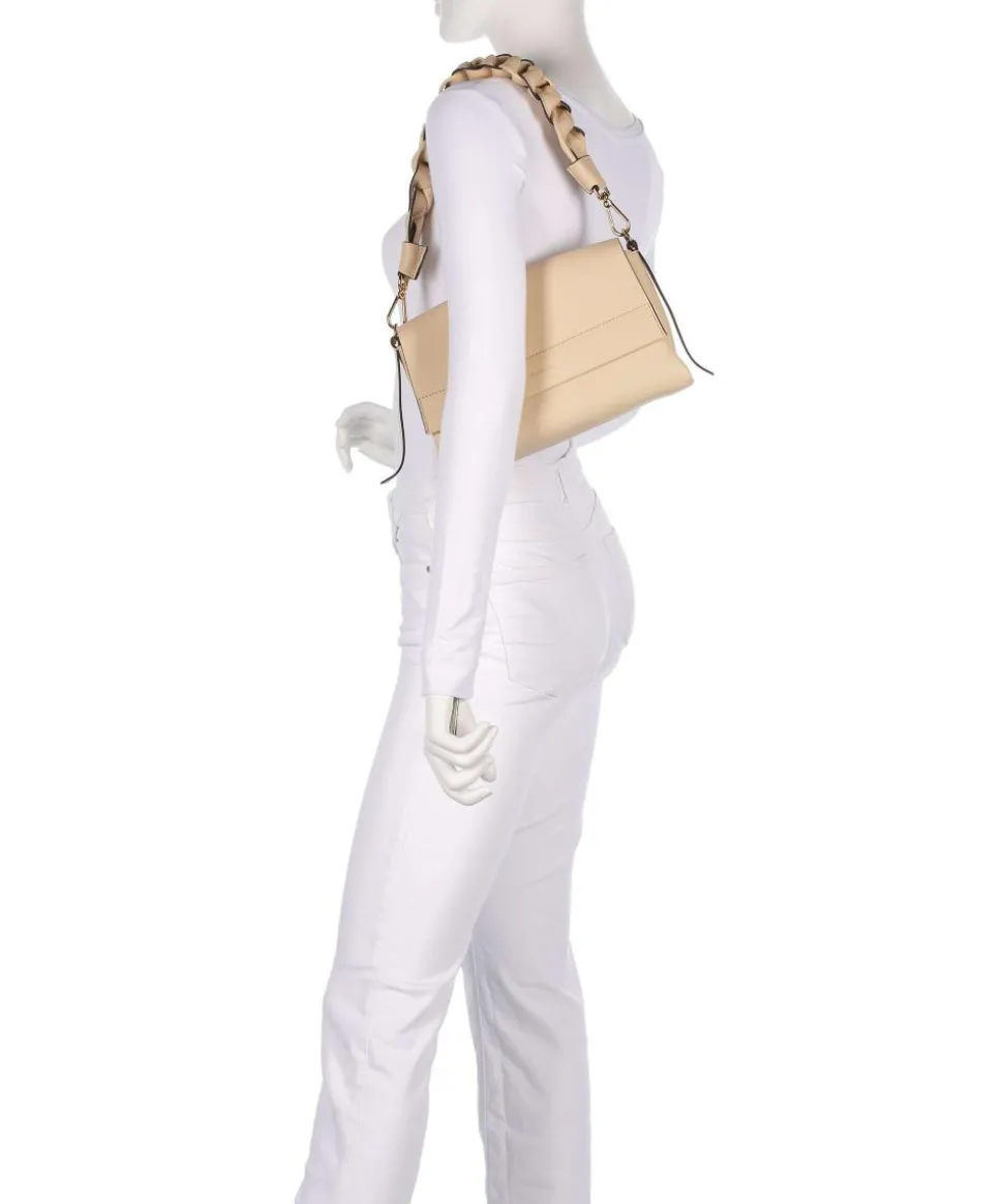 Boheme Grana Double Schultertasche genarbtes Rindsleder natur