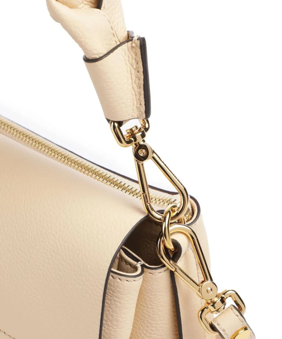 Boheme Grana Double Schultertasche genarbtes Rindsleder natur