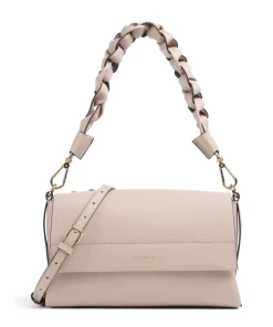 Boheme Grana Double Schultertasche genarbtes Rindsleder beige