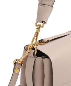 Boheme Grana Double Schultertasche genarbtes Rindsleder beige