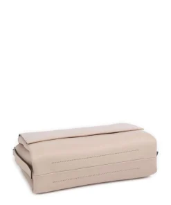 Boheme Grana Double Schultertasche genarbtes Rindsleder beige