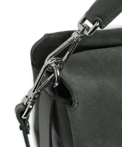 Boheme Suede Beuteltasche aufgerautes Rindsleder dunkelgrün