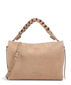 Boheme Suede Beuteltasche aufgerautes Rindsleder hellbraun