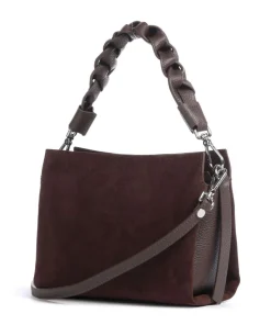 Boheme Suede Handtasche aufgerautes Rindsleder dunkelbraun