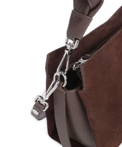 Boheme Suede Handtasche aufgerautes Rindsleder dunkelbraun