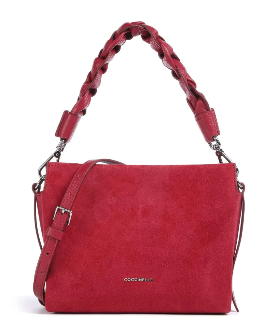 Boheme Suede Handtasche aufgerautes Rindsleder rot