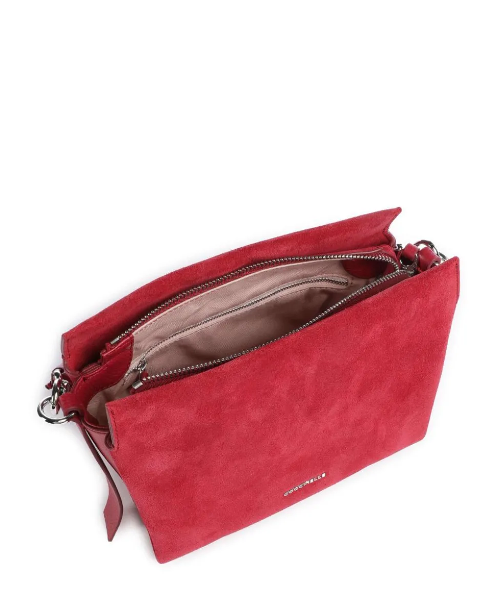 Boheme Suede Handtasche aufgerautes Rindsleder rot