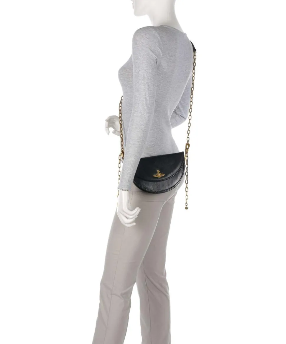 Bonnie Polished Umhängetasche Leder schwarz