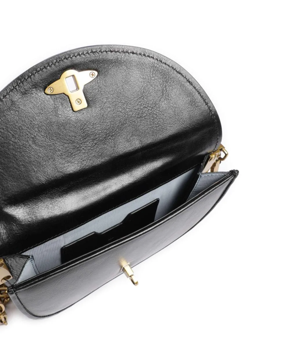 Bonnie Polished Umhängetasche Leder schwarz