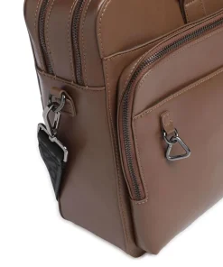 Boston Aktentasche 15″ Lederimitat dunkelbraun