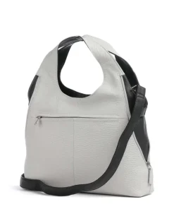 Boston Kirsten Handtasche genarbtes Leder hellgrau