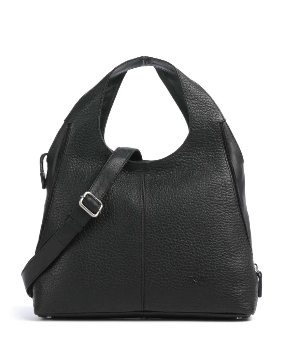 Boston Kirsten Handtasche genarbtes Leder schwarz