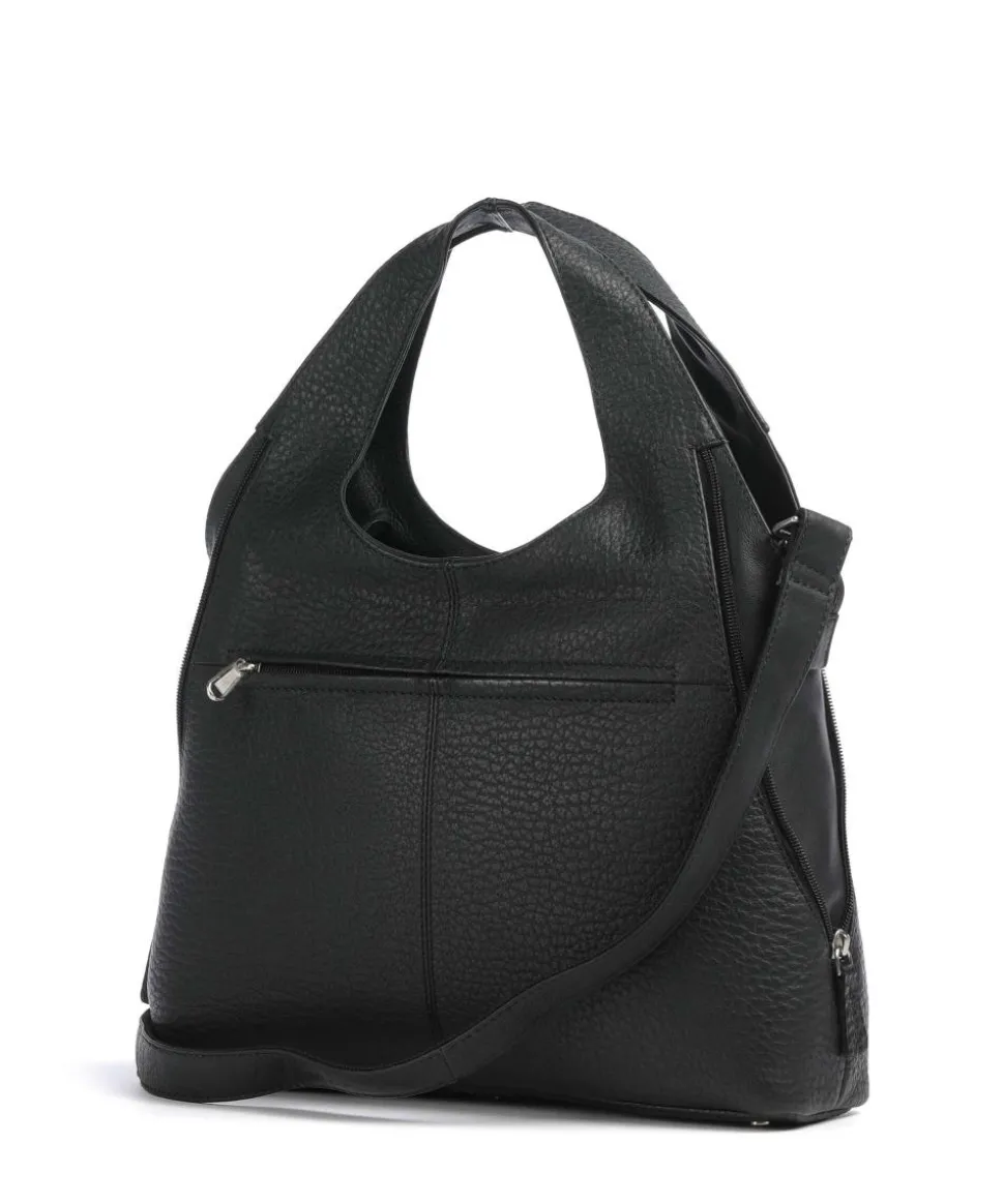 Boston Kirsten Handtasche genarbtes Leder schwarz