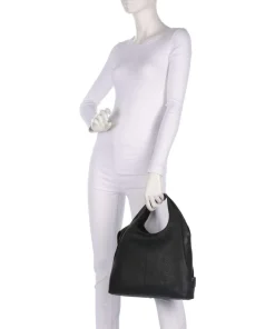 Boston Kirsten Handtasche genarbtes Leder schwarz