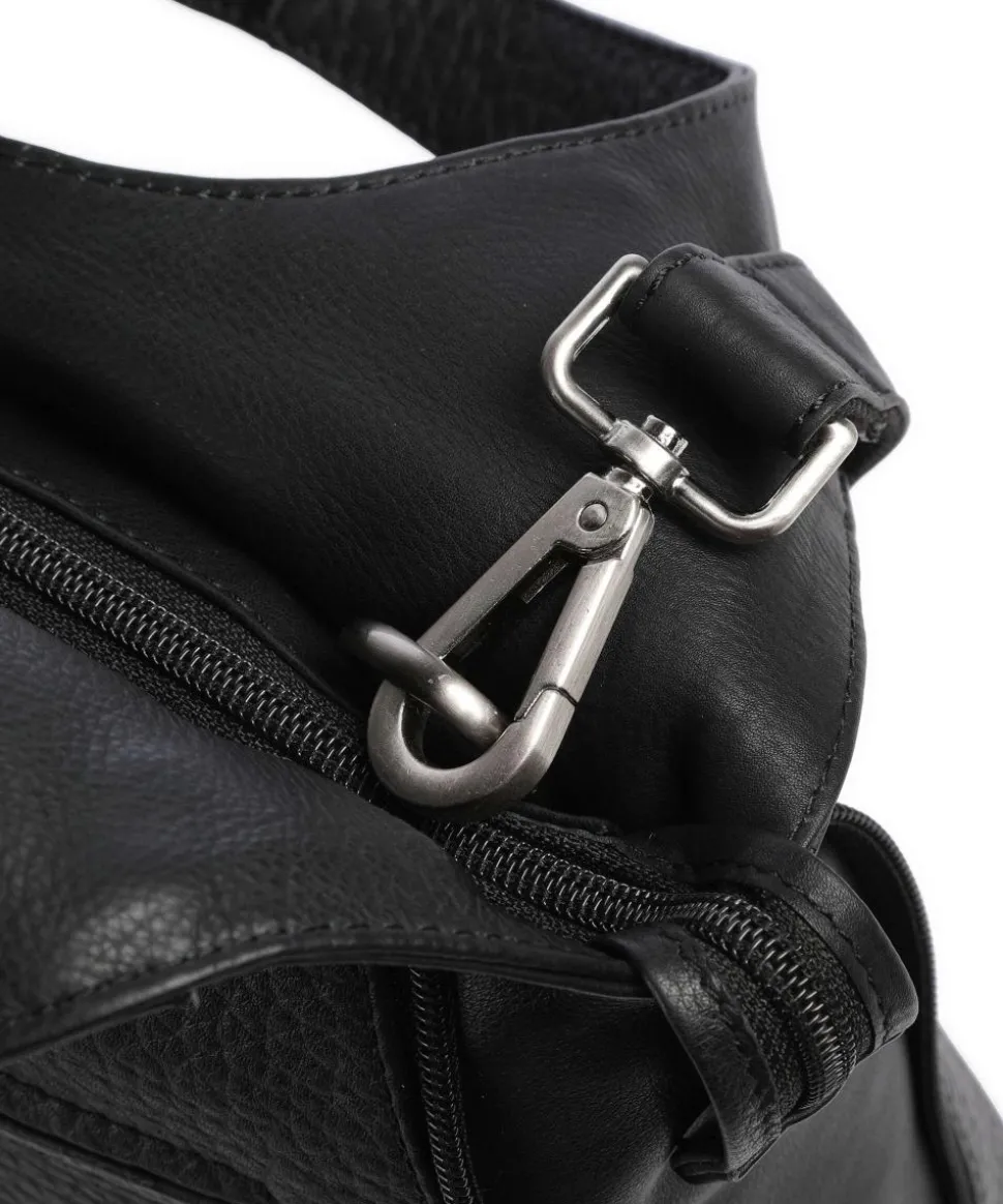 Boston Kirsten Handtasche genarbtes Leder schwarz