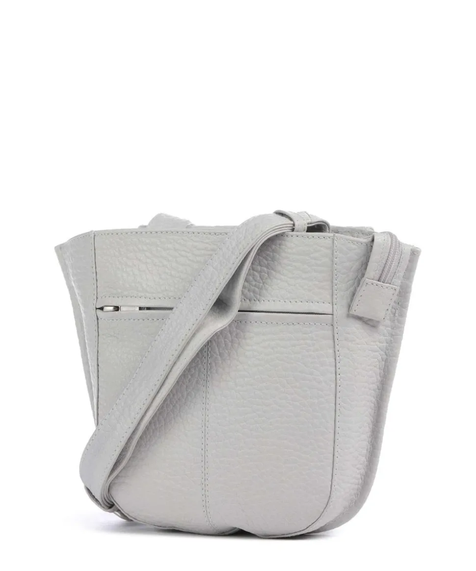 Boston Lorna Umhängetasche genarbtes Leder hellgrau