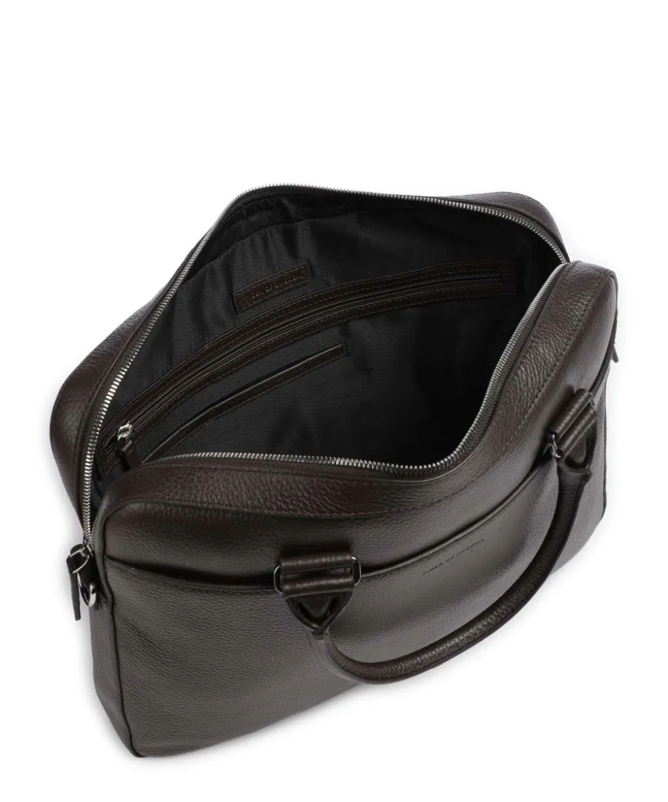 Bosun Aktentasche 15″ genarbtes Rindsleder dunkelbraun