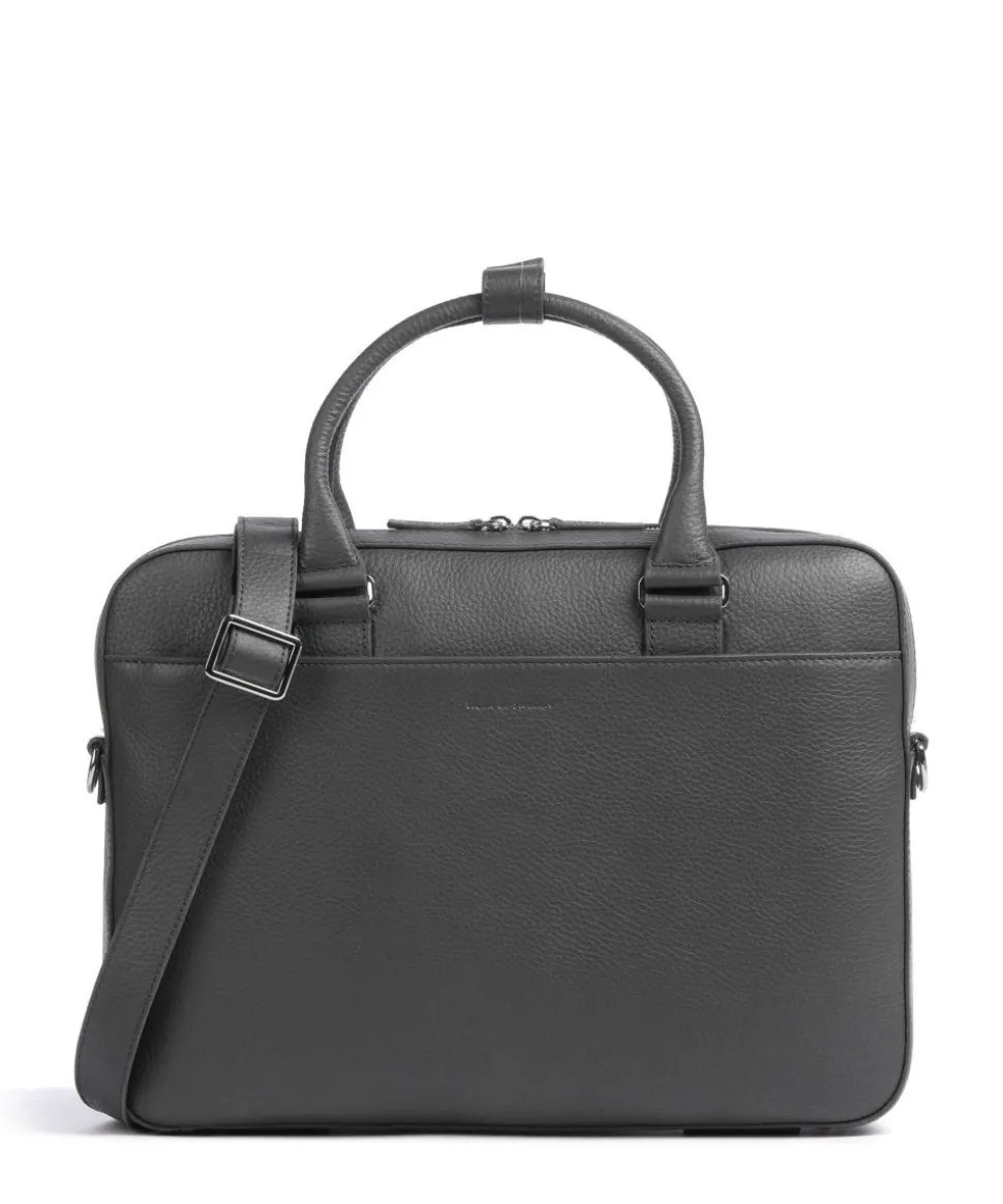 Bosun Aktentasche 15″ genarbtes Rindsleder dunkelgrau