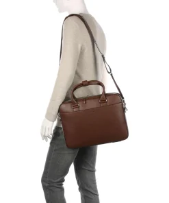 Bosun Aktentasche genarbtes Kalbsleder braun