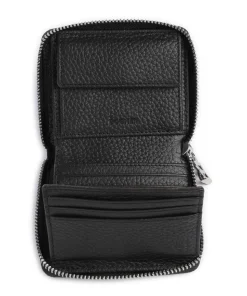 Bozen Dama RFID Geldbörse genarbtes Rindsleder schwarz