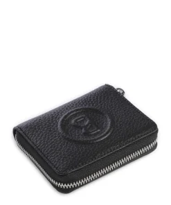 Bozen Dama RFID Geldbörse genarbtes Rindsleder schwarz