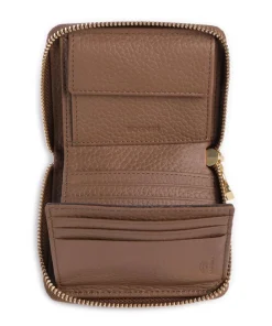 Bozen Dama RFID Geldbörse genarbtes Rindsleder braun