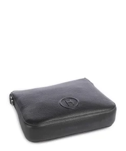 Bozen Hedwig Umhängetasche genarbtes Rindsleder schwarz